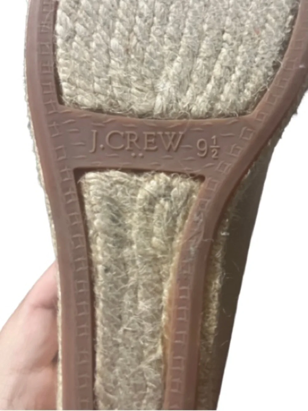 J.Crew Seville Canvas Espadrille Wedges - Beige - Size 9.5